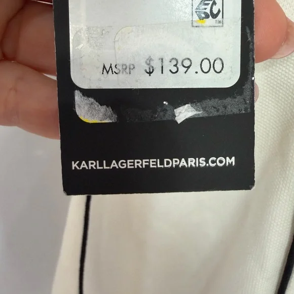 Karl Lagerfeld Black and Cream Label Detail - Picture 6 of 6